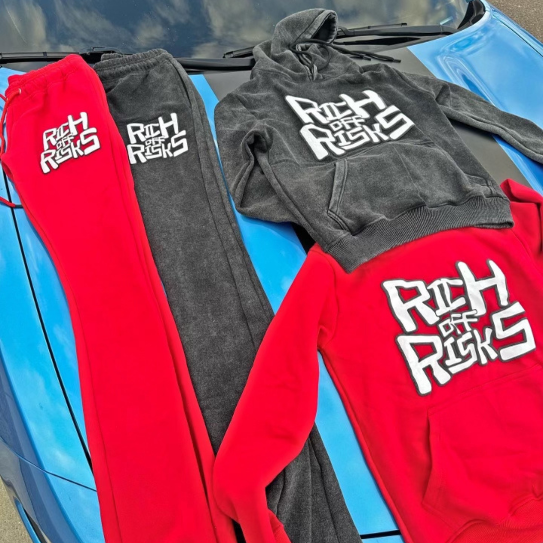 Stacked Jogger Sweat Suit – Rich Off Risks